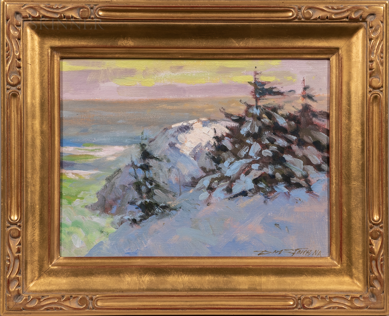 Artwork by Don Stone, Study for Late December Light, Made of Oil on canvas