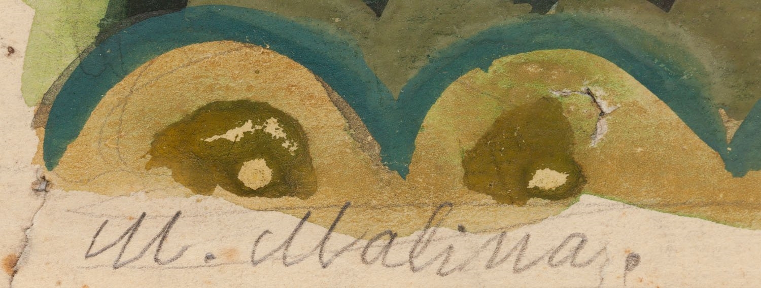 Artwork by Marian Malina, Sketch for a folk coloring book Highland robber, Made of gouache/paper