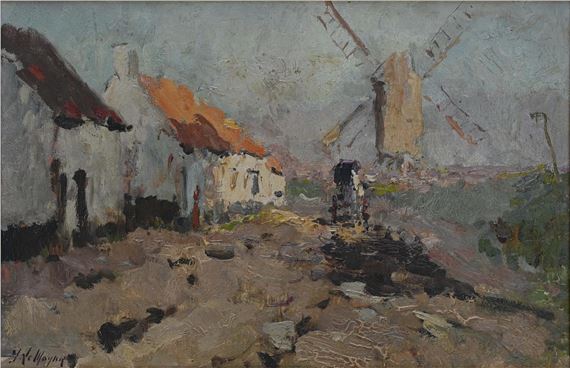 Village View by Adrien Jean Le Mayeur de Merprés