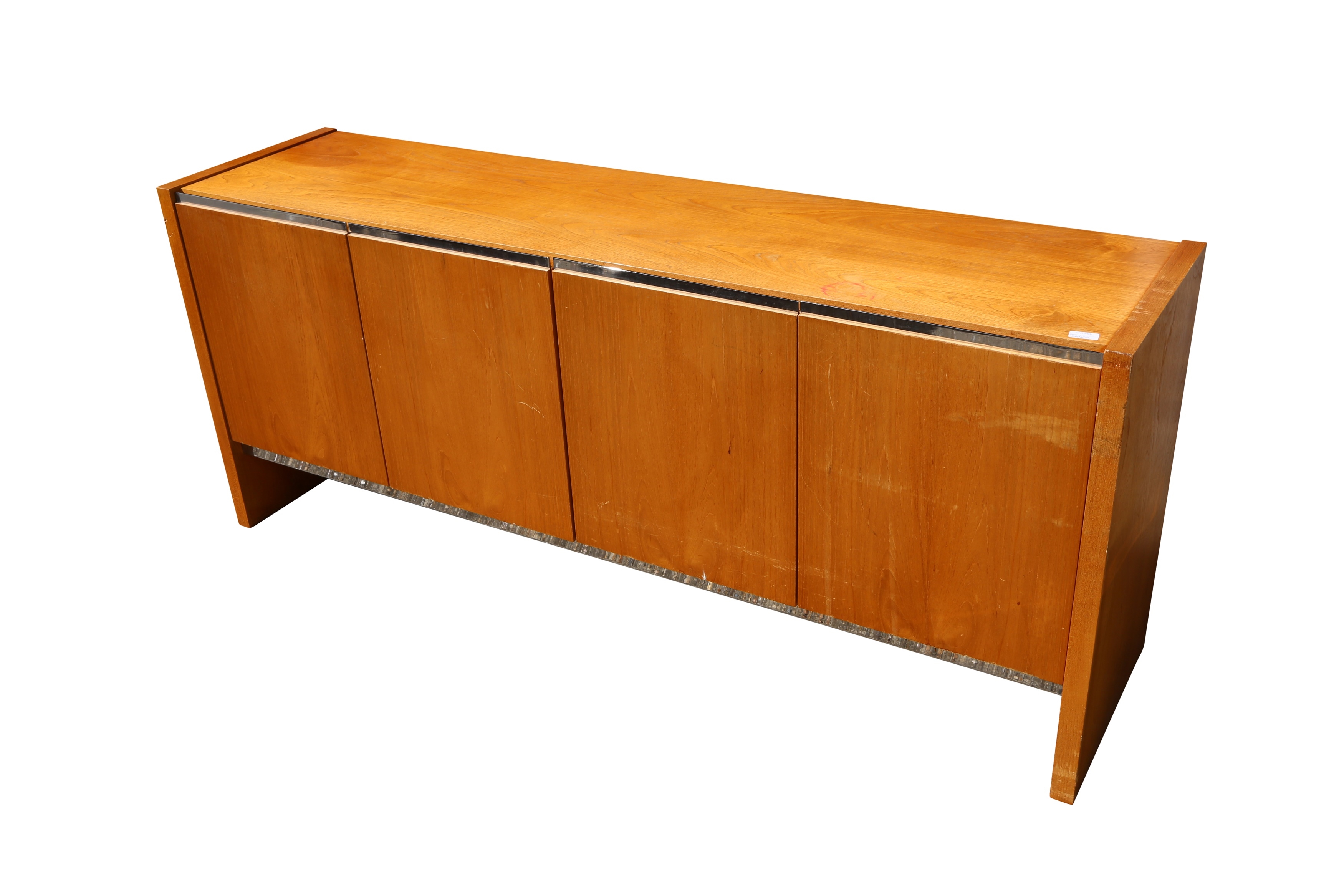 Richard Young A chrome and veneered ash sideboard MutualArt