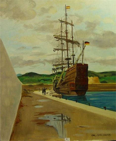 Christian Ehlinger | Ship docked in the harbor | MutualArt
