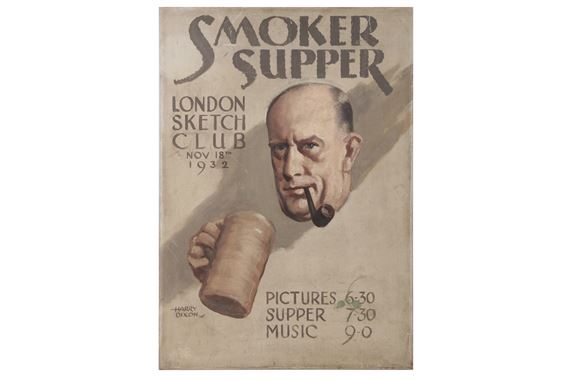 Smokers Supper, London Sketch Club by Harry Dixon, 1932