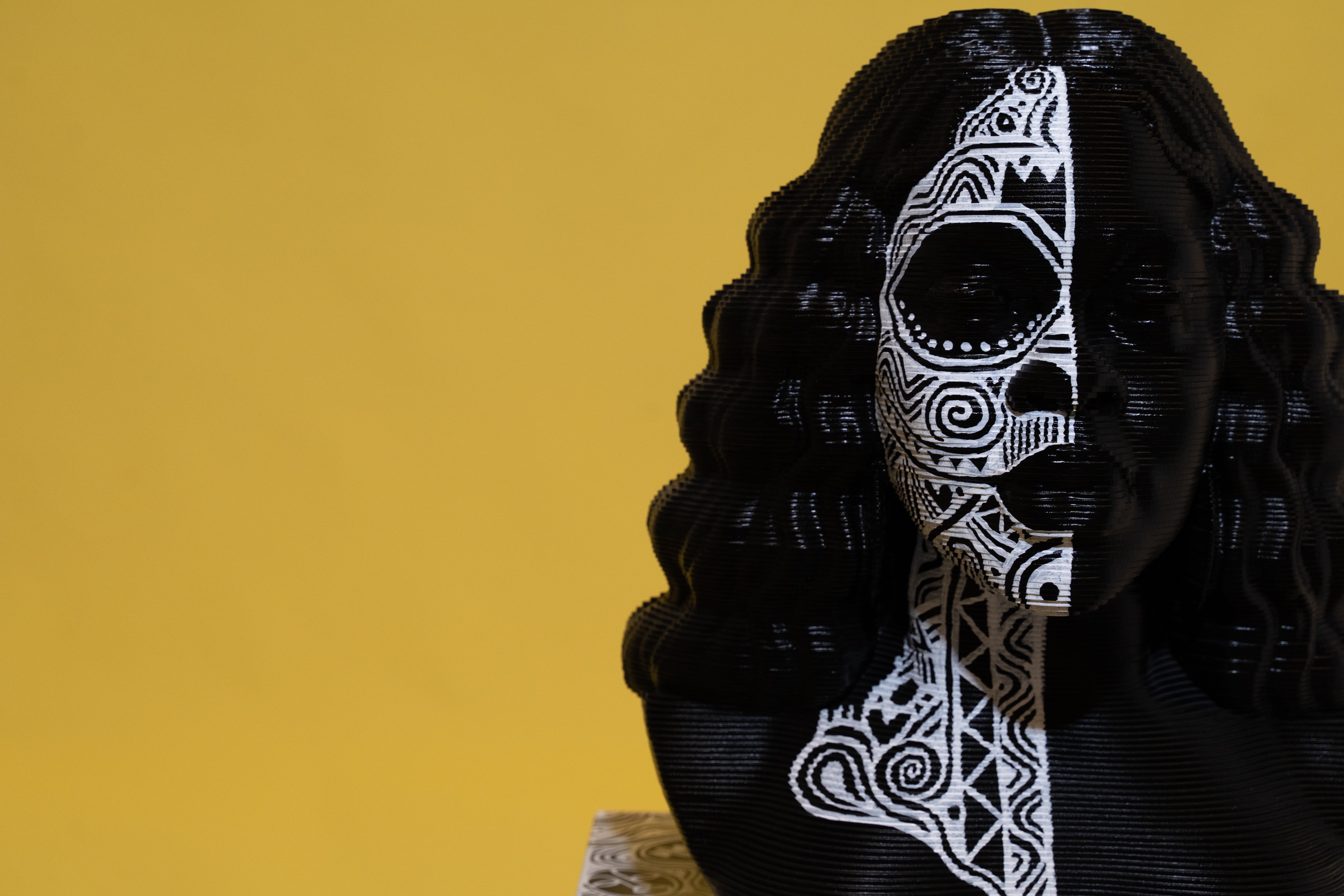 Artwork by Laolu Senbanjo, Chris Carnabuci, Breonna: Oya (kí èmí wa gùn kí ikú wa kúrú), Made of acrylic on CNC Cut Plywood