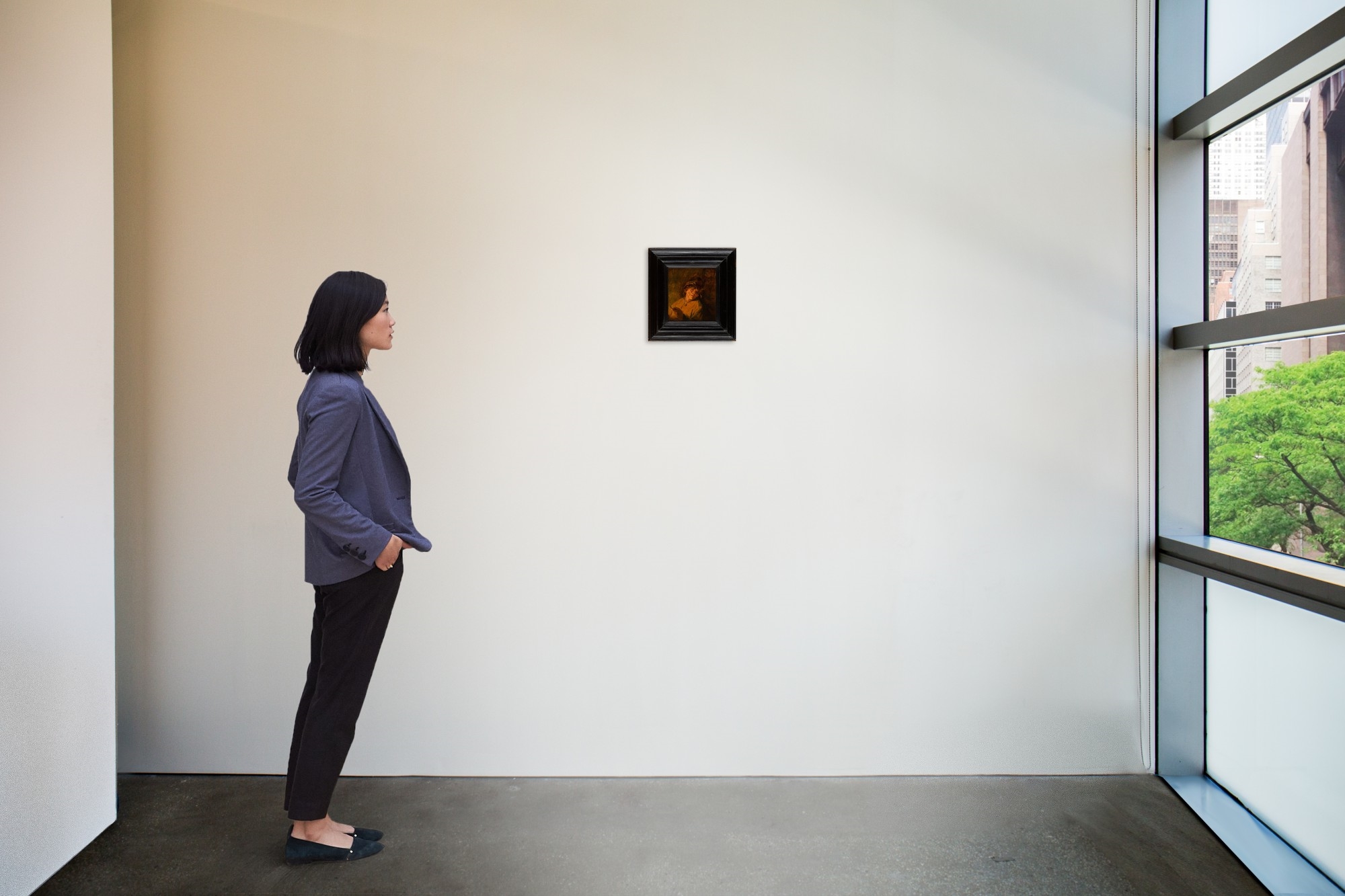 Artwork by Adriaen van Ostade, A peasant smoking a pipe, Made of oil on panel