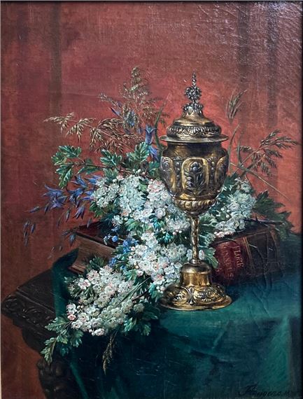 Nature morte au ciboire by François Joseph Huygens, 1875