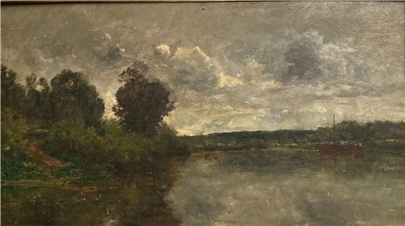 PAYSAGE À LA RIVIÈRE by Karl Pierre Daubigny, 1884