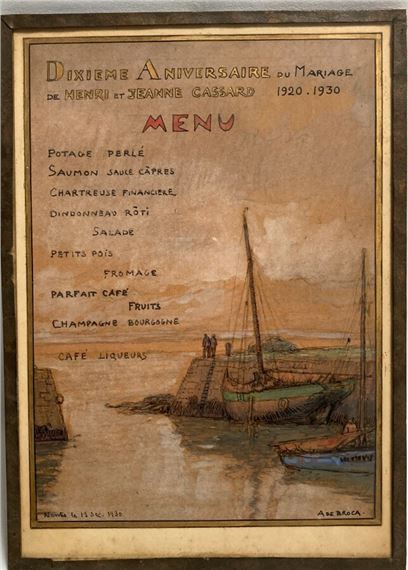Le Croisic, bateaux amarrés by Alexis De Broca, 1930