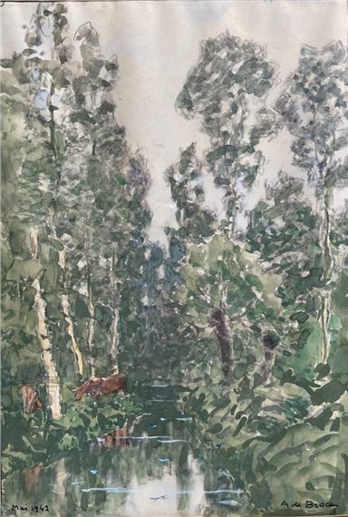 Une petite conche dans le marais poitevin à Coulon by Alexis De Broca, 1942