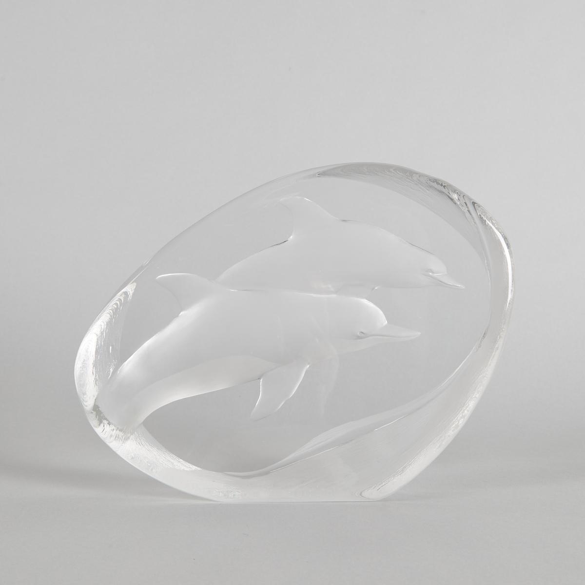 Mats Jonasson A Large Mats Jonasson for Kosta Boda Dolphin Paperweight MutualArt