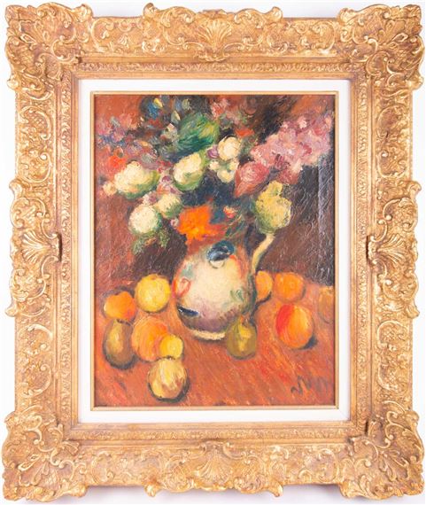 Still life with fruit and flowers by Matthew Arnold Bracy Smith, circa 1920's