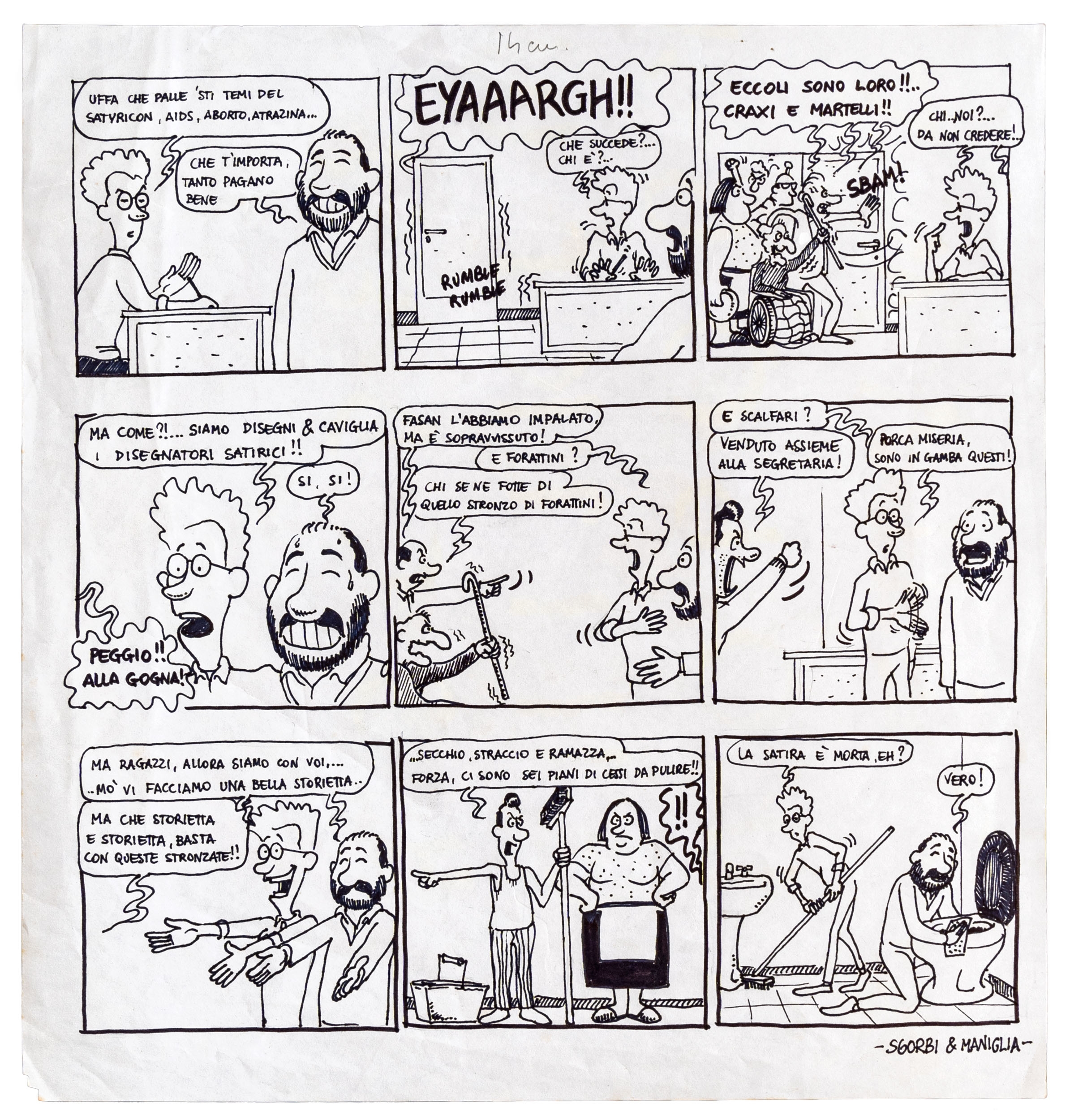 Artwork by Massimo Caviglia, Stefano Disegni, Eyaaargh!, Made of Ink on paper