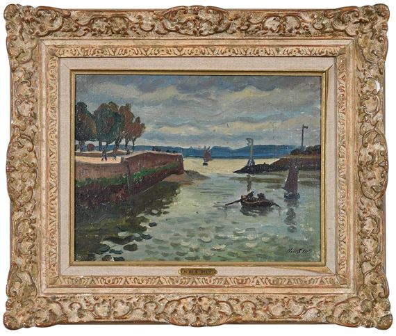 Behind a Breakwater by Henri Liénard de Saint-Délis