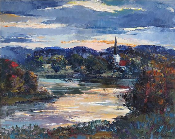 Daugava pie Kokneses by Harijs Veldre, 1988