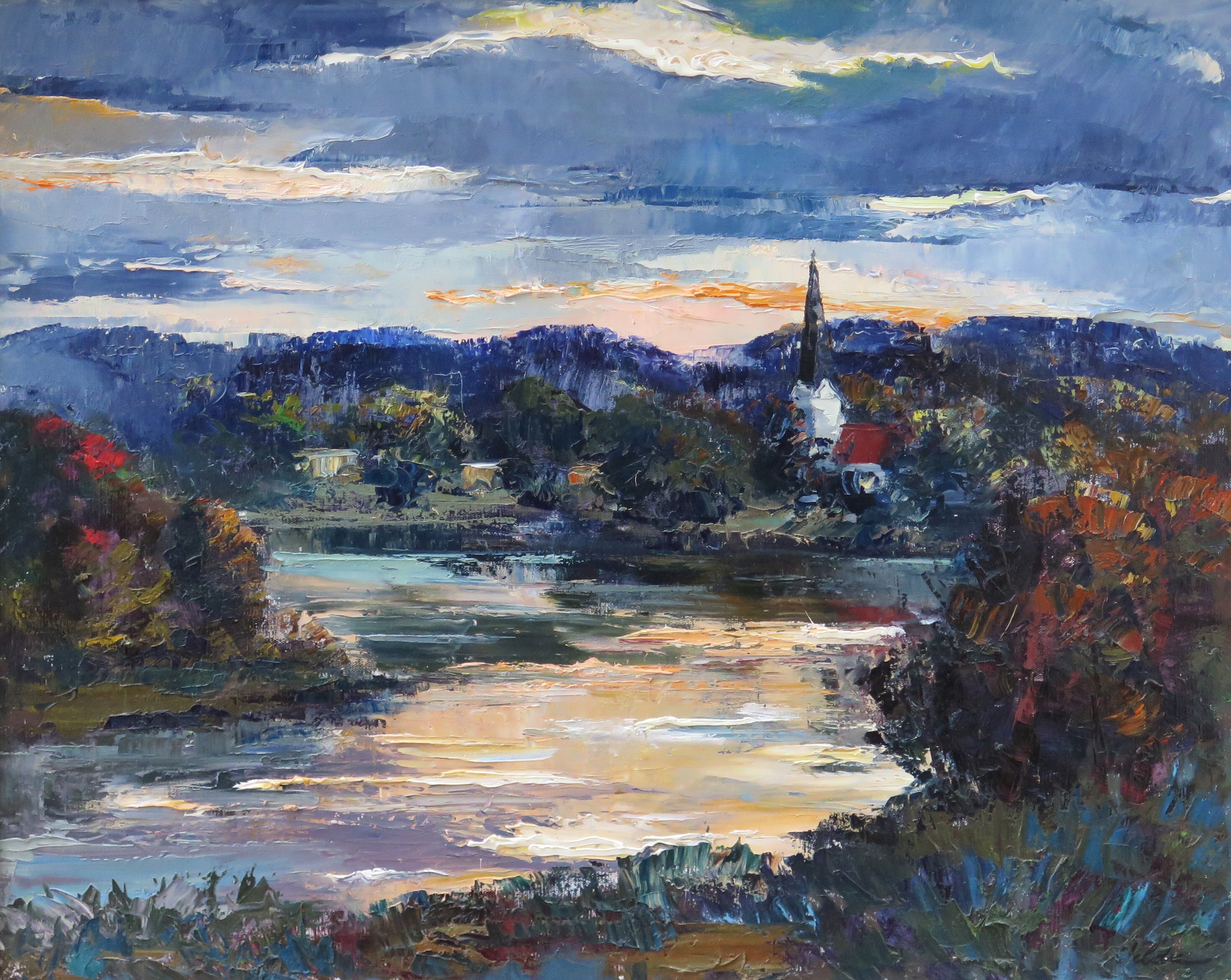 Artwork by Harijs Veldre, Daugava pie Kokneses, Made of Oil on canvas