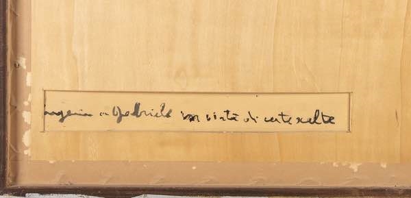 Artwork by Franco de Courten, Woman in a petticoat, Made of Watercolor drawing on cardboard