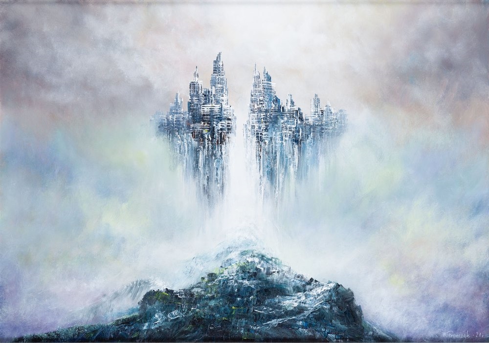 Artwork by Andrzej Fronczak, W oddali, Made of acrylic/canvas