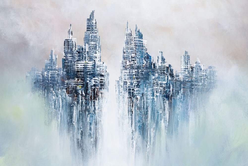 Artwork by Andrzej Fronczak, W oddali, Made of acrylic/canvas