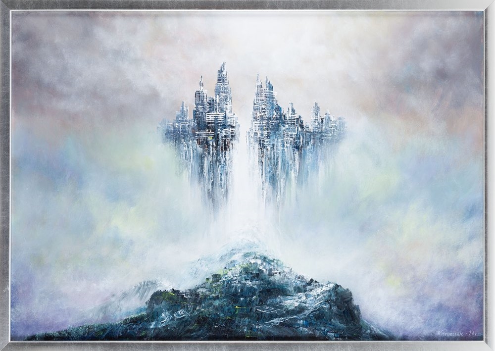 Artwork by Andrzej Fronczak, W oddali, Made of acrylic/canvas