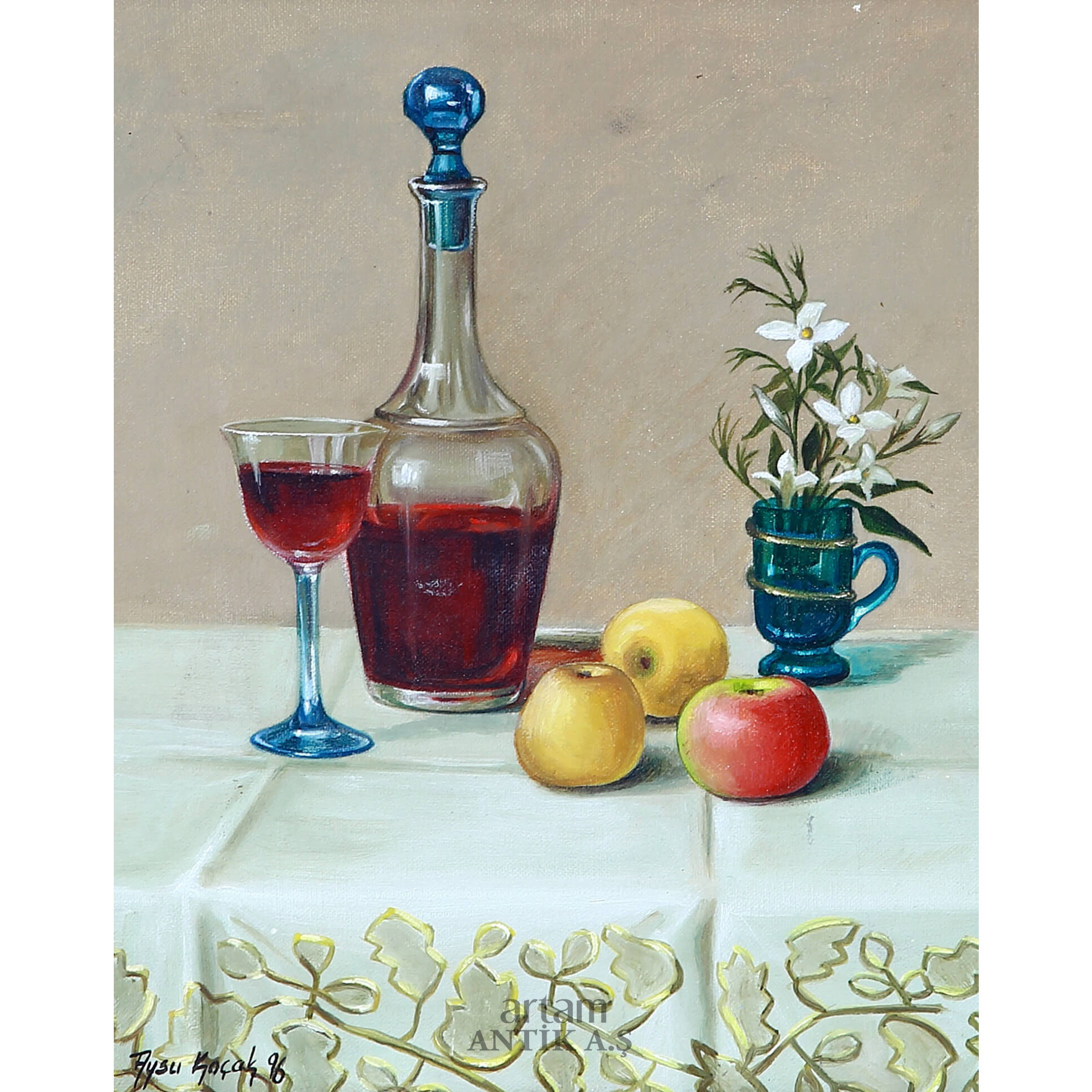 Artwork by Aysu Koçak, Natürmort, Made of oil on canvas