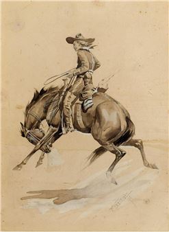 Cowboy on Horseback - Frederic Whiting