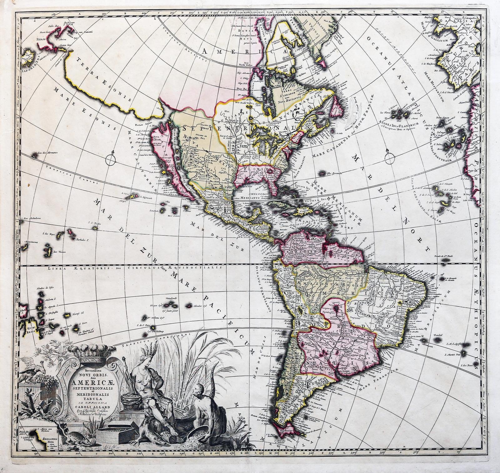 Carel Allard MAP OF AMERICA 1700 MutualArt 78aade30 732b 44b1 8442 Ceb7c8f2f518.Jpeg