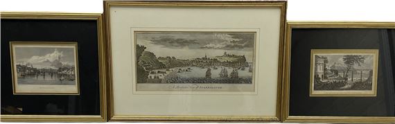 The Museum and New Bridge - Scarborough; 'The Museum and New Bridge - Scarborough'; 'A Perspective View of Scarborough' by William Westall, Edward  Francis Finden, Nathaniel Whittock, 19th century