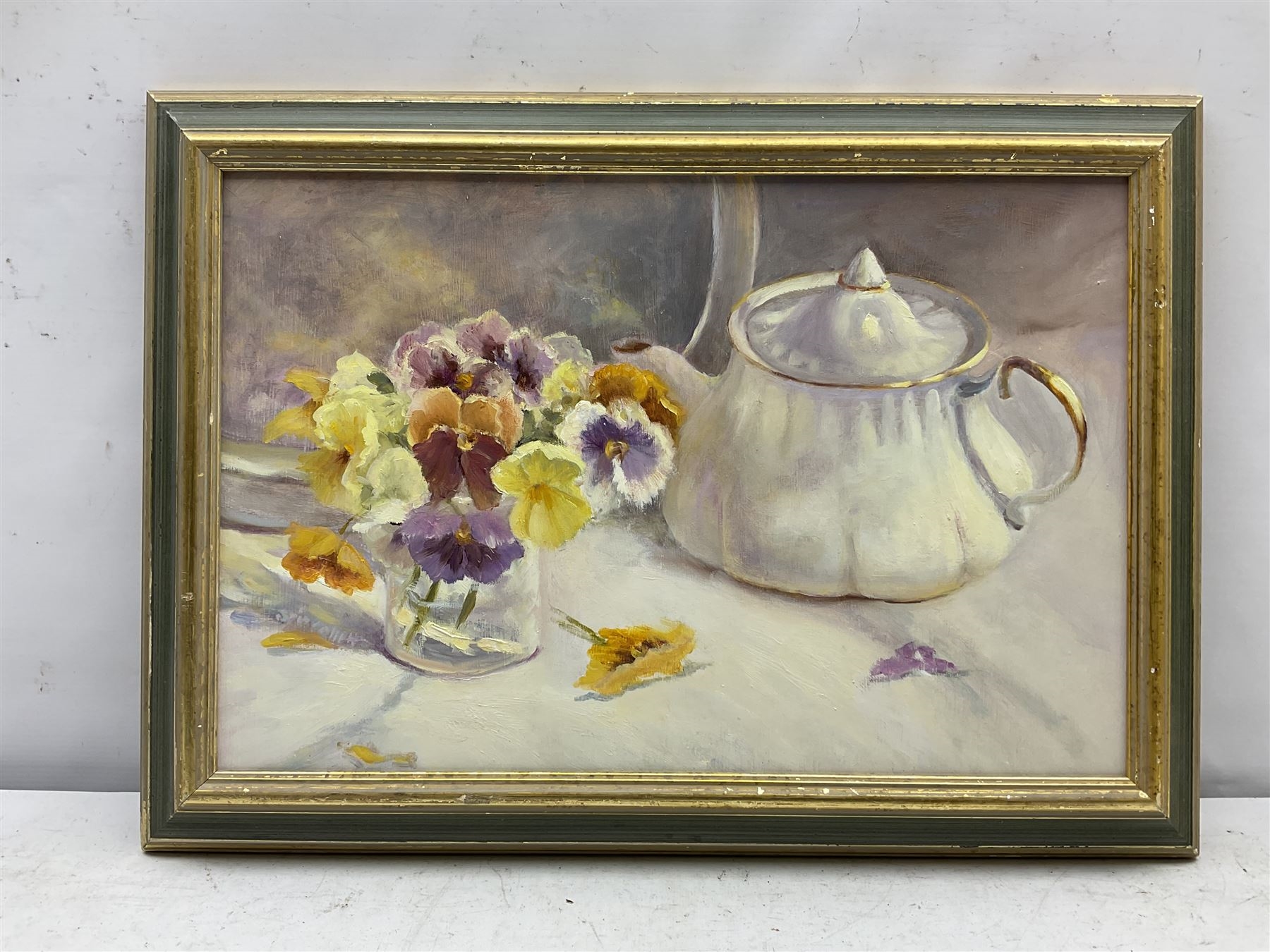 Iris Collett Still Life of Flowers and a Teapot MutualArt