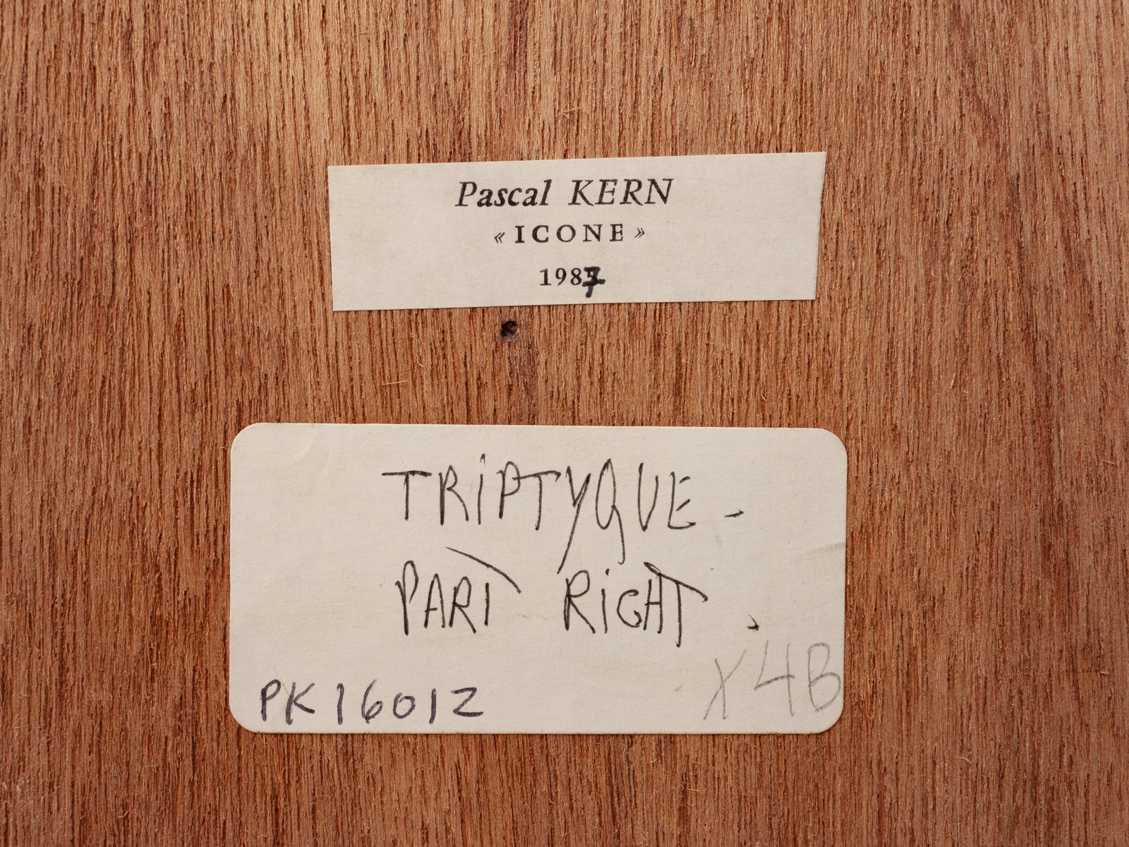 Artwork by Pascal Kern, Icone (three panels), Made of cibachrome print