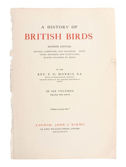 A Collection of Engravings from A History of British Birds by Francis Orpen Morris