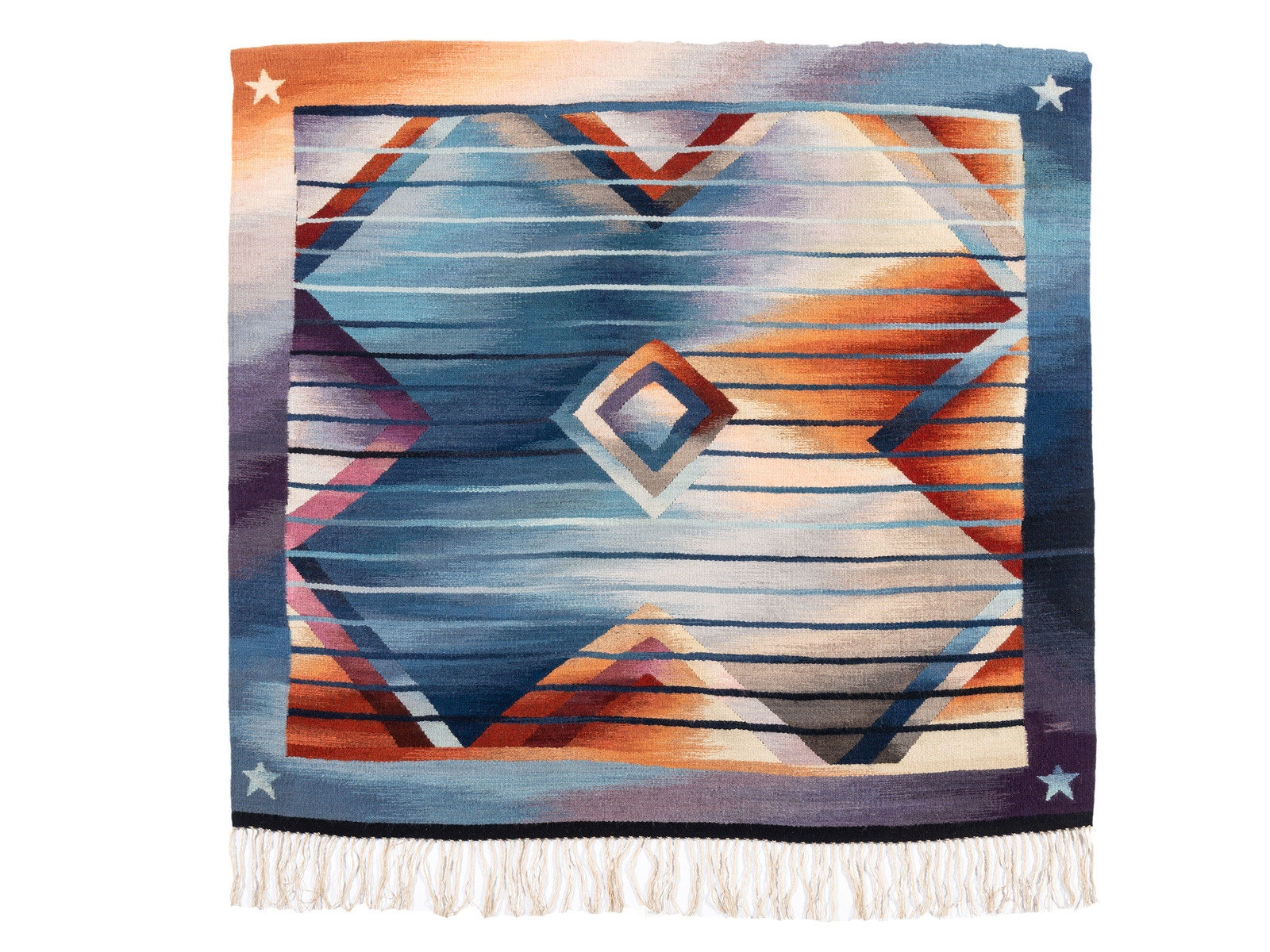 Artwork by Janusz Kozikowski, Sky Chief Ghost Rug, Made of weaving