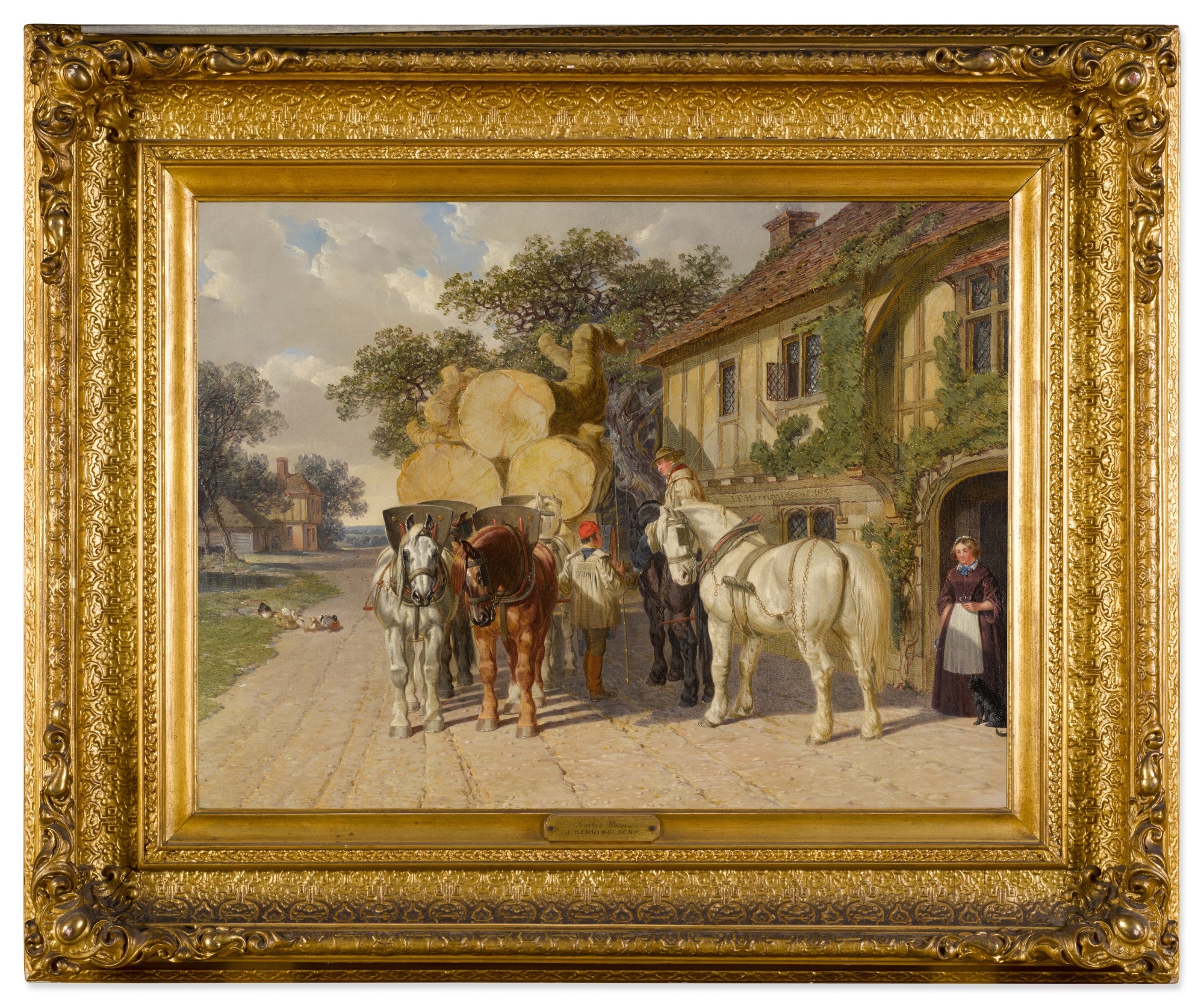 John Frederick Herring Sr. | The Timber Wain (1858) | MutualArt