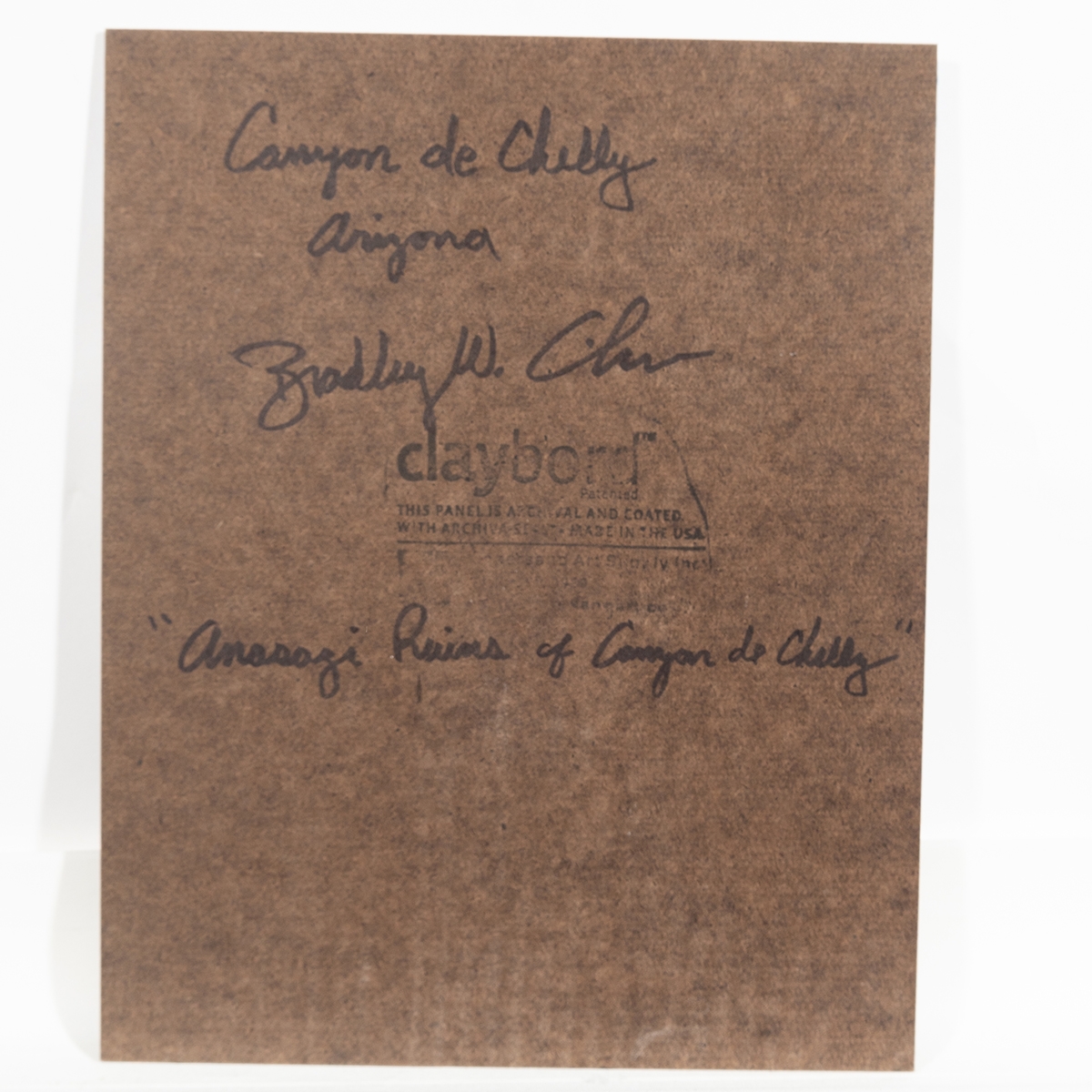 Artwork by Bradley W. Giles, Anasazi Ruins of Canyon de Chelly, Arizona, Made of oil on board