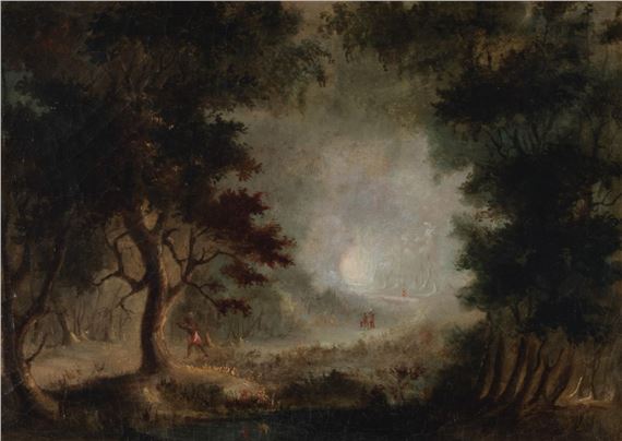 HUNTING IN THE WOODS by Robert S. Duncanson, 1846