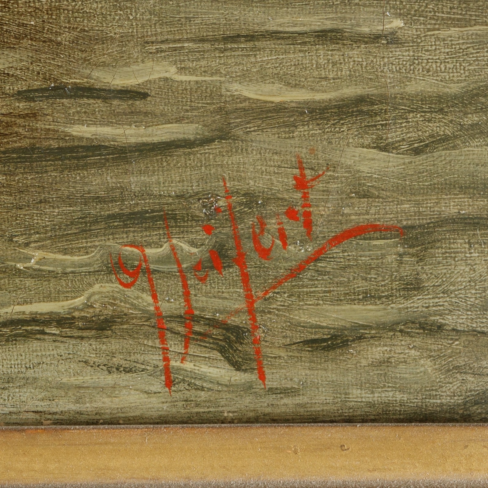 Artwork by G. Seifert, Fishermen in moonlight, Made of oil