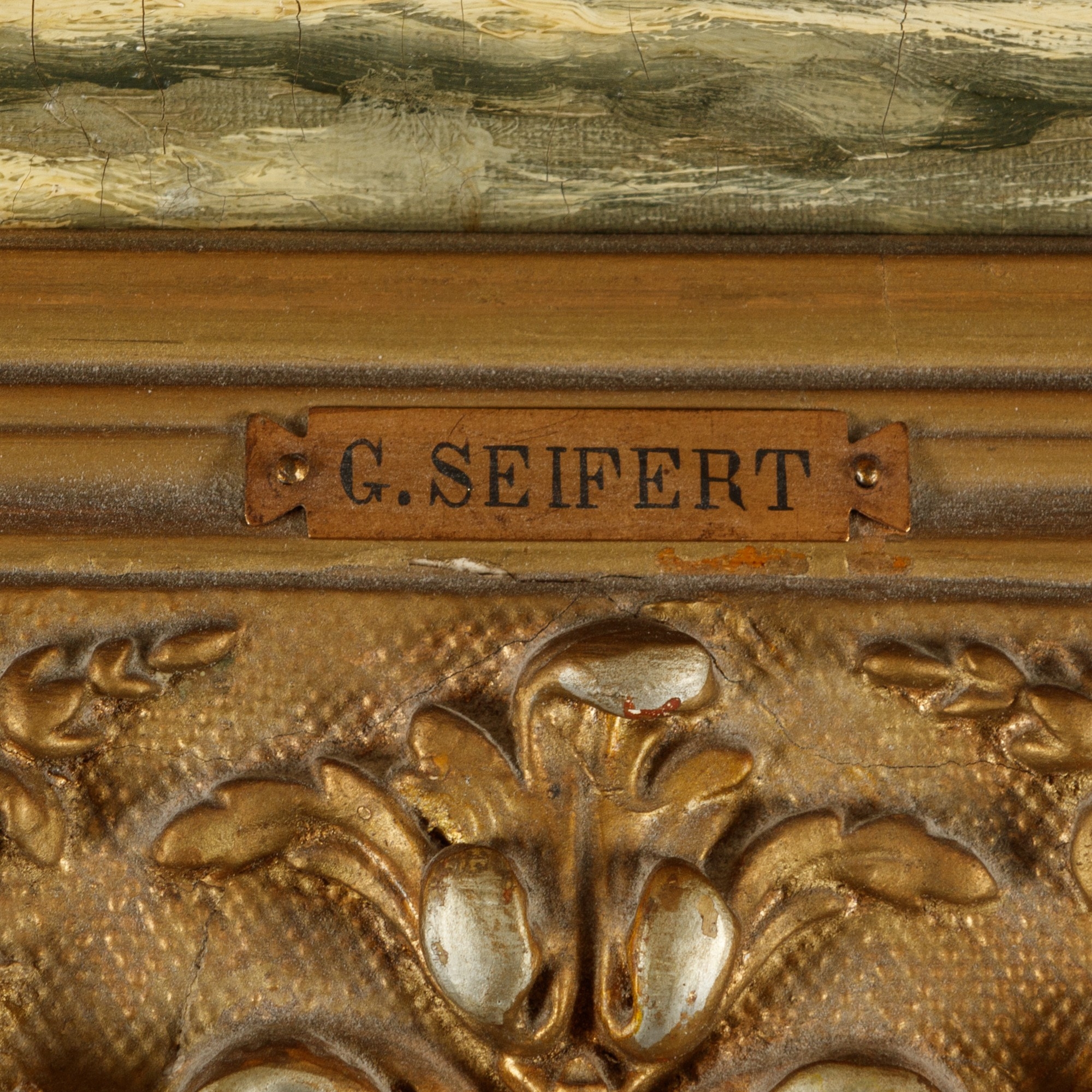 Artwork by G. Seifert, Fishermen in moonlight, Made of oil