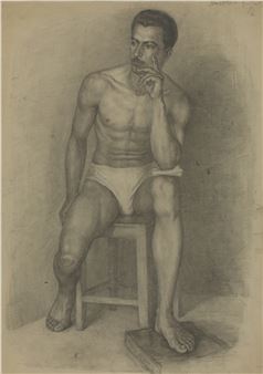 Seated male model - Vagan Kazhoyan