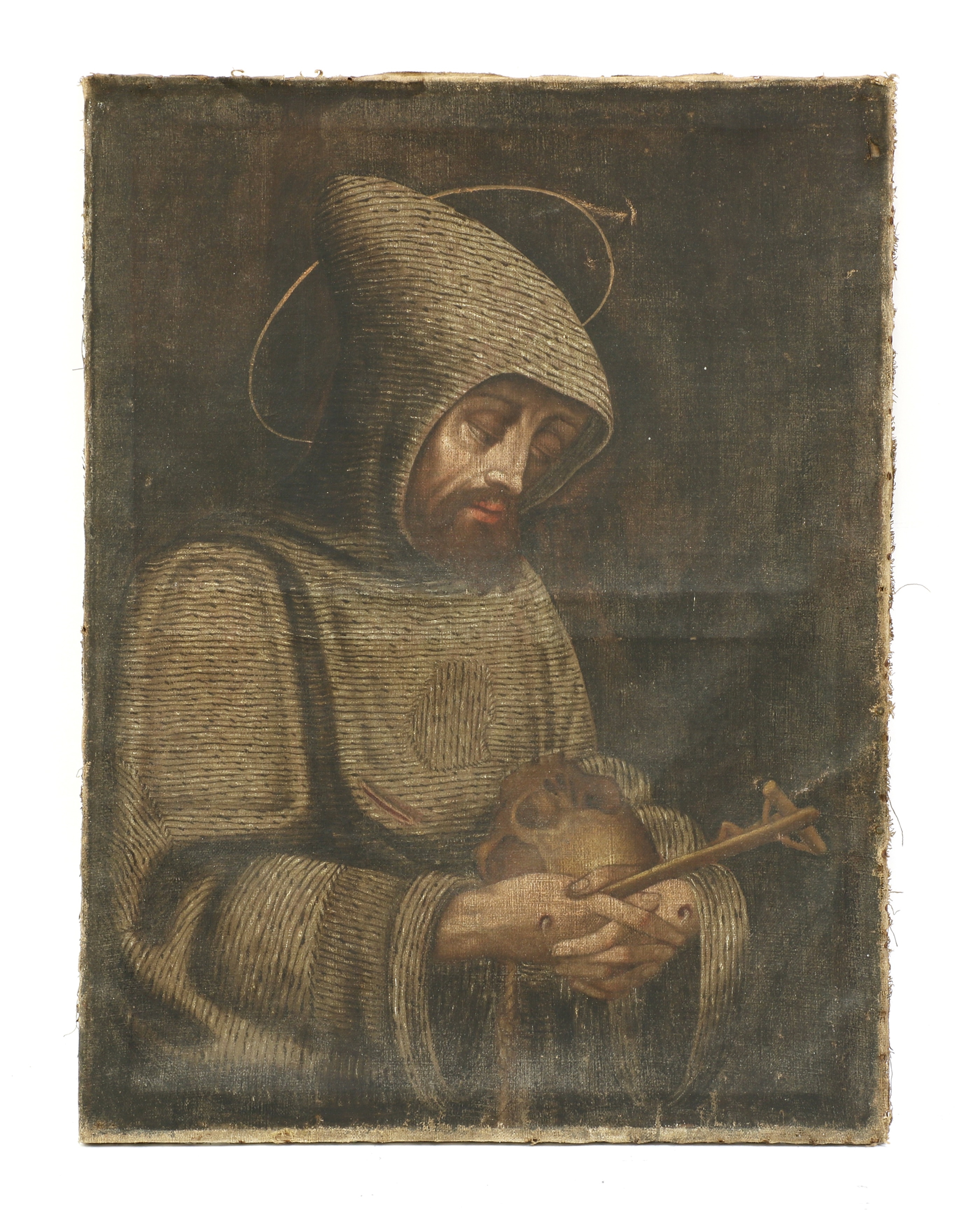 Spanish School, 17th Century | St Francis of Assisi receiving the ...