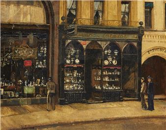 Shop fronts on Bond Street - John Vicat Cole