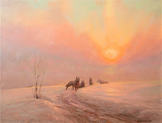 Meeting by Mikhail Mikhailovich Courierov, 1989.