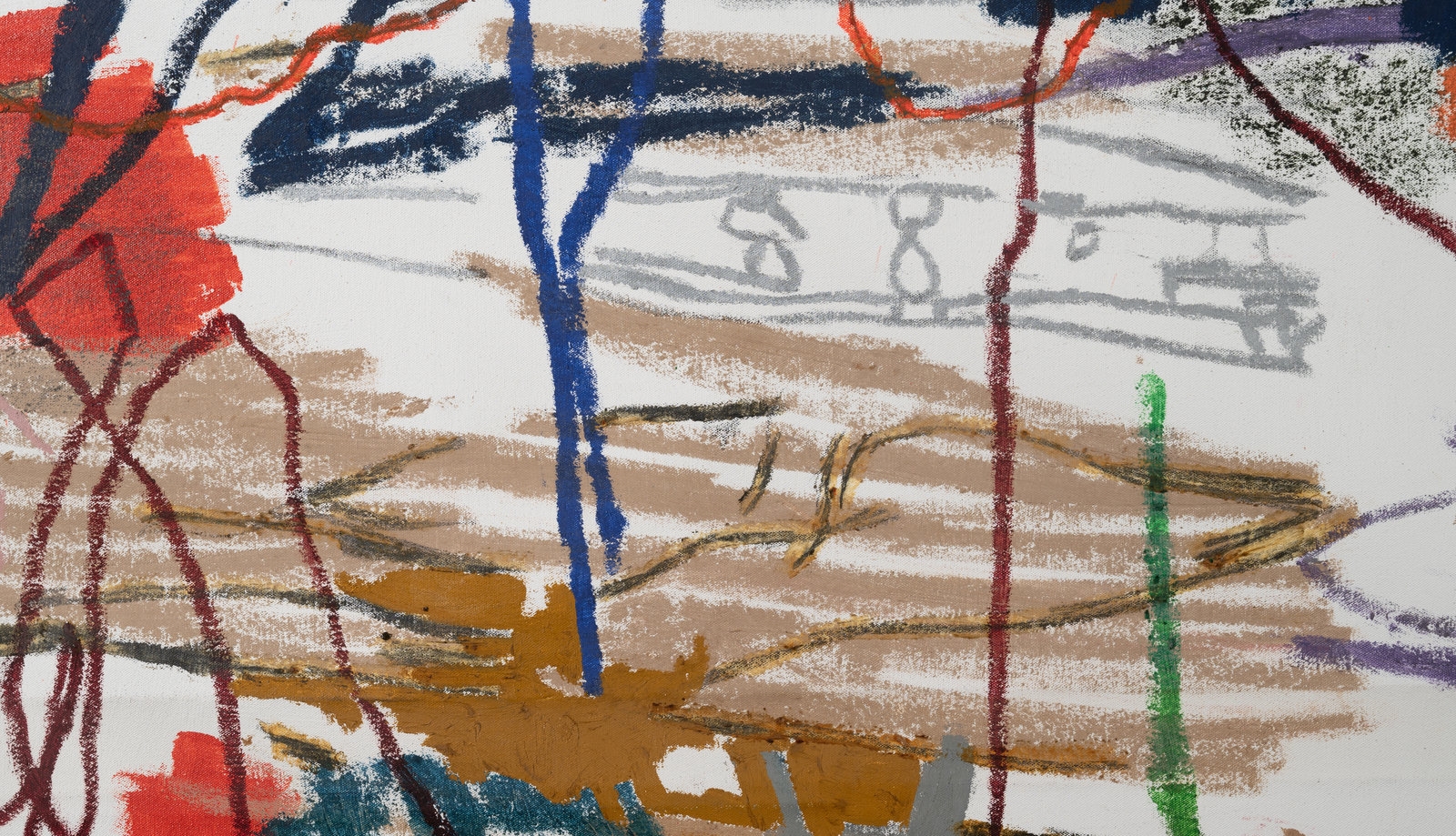 Artwork by William Anastasi, Untitled (Bababad XI), Made of acrylic on canvas