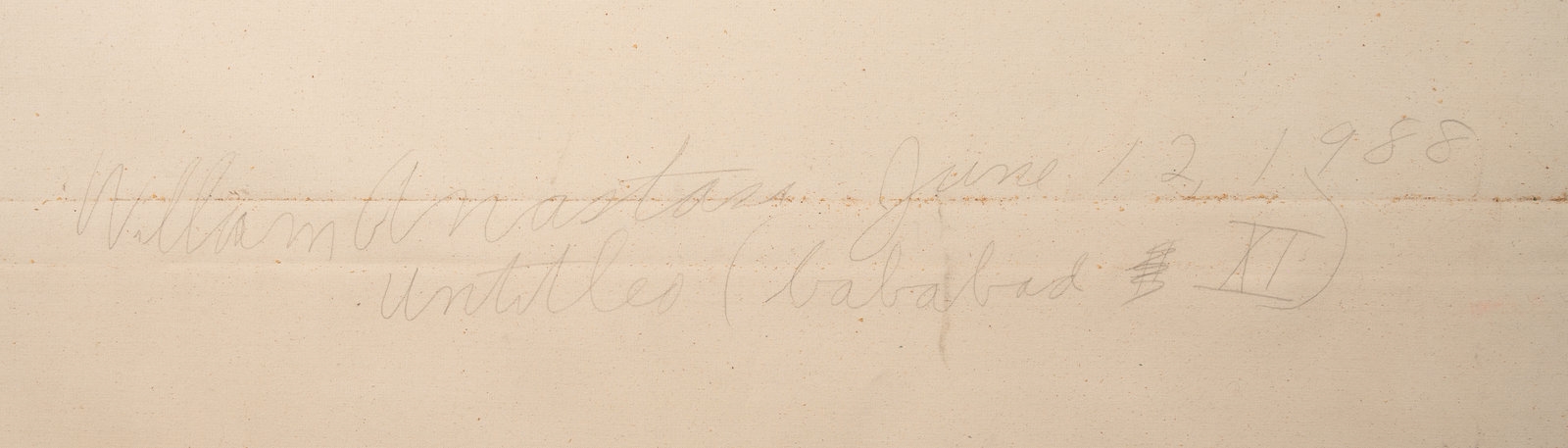 Artwork by William Anastasi, Untitled (Bababad XI), Made of acrylic on canvas