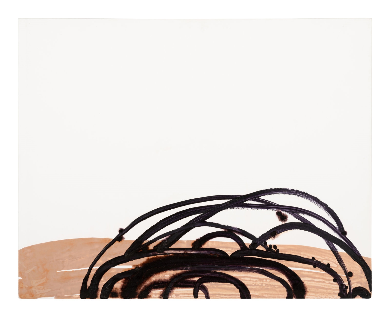 Artwork by Rita Rubas, Loops and Dot, Made of acrylic and gouache on canvas