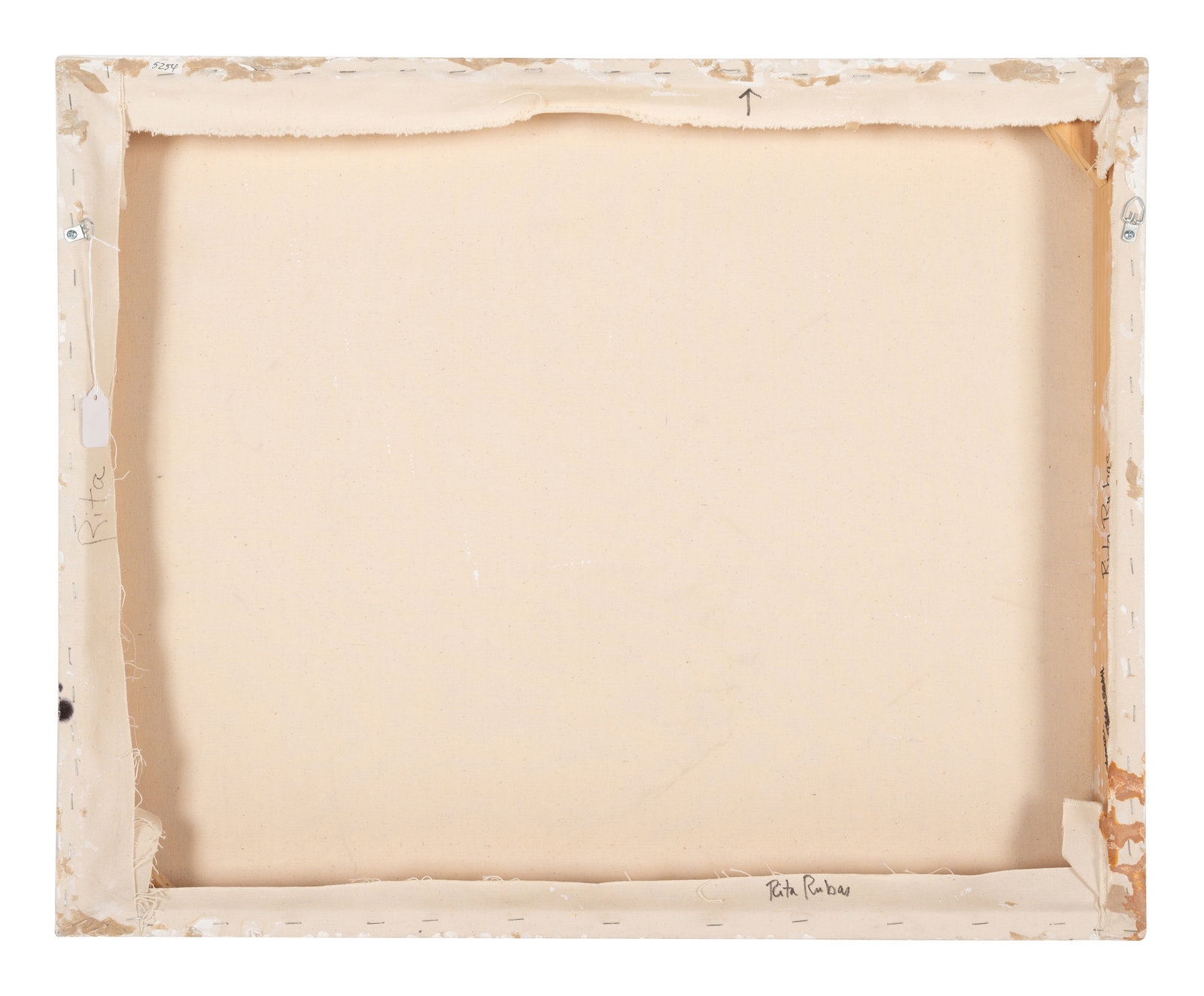 Artwork by Rita Rubas, Loops and Dot, Made of acrylic and gouache on canvas