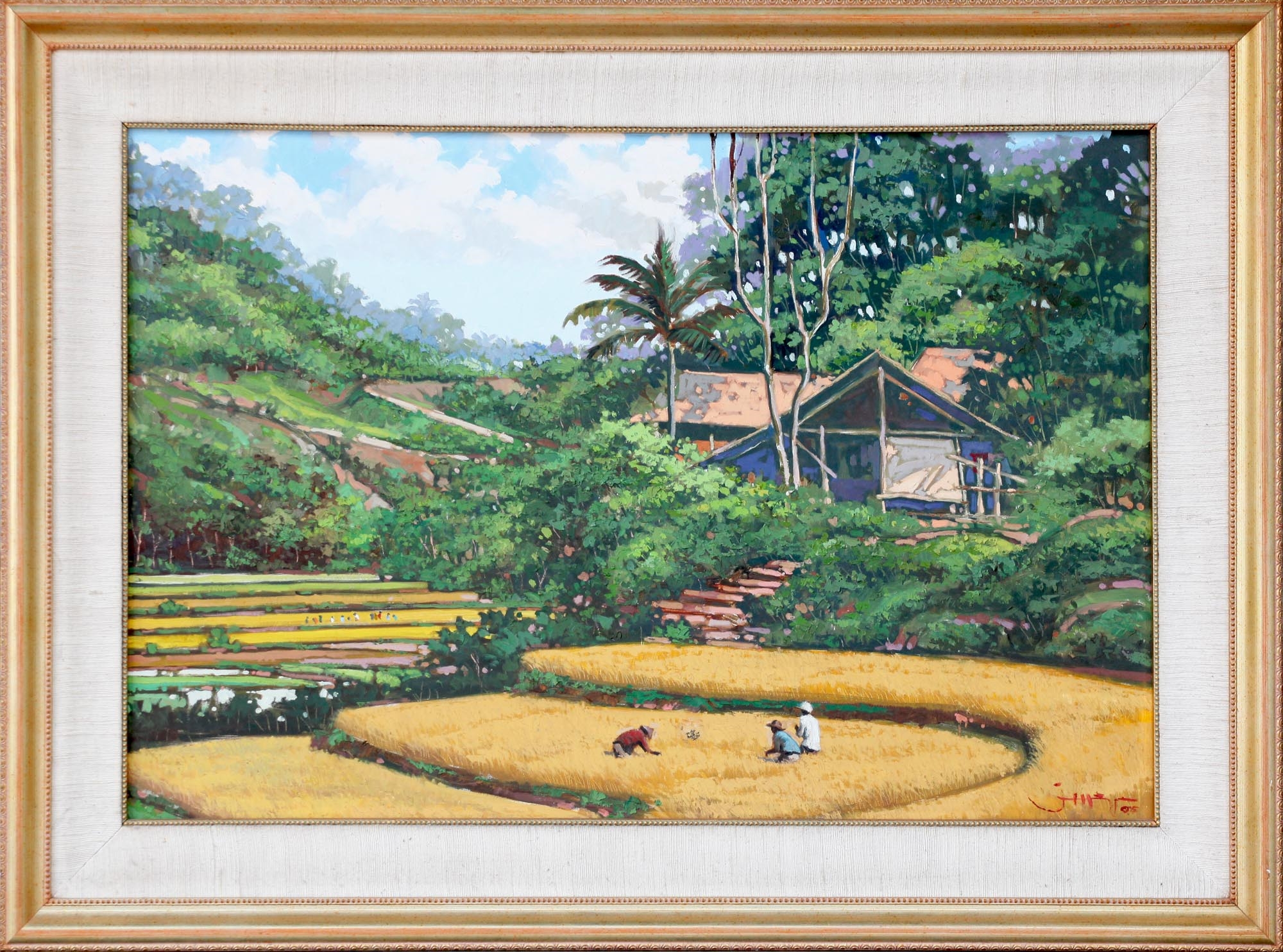 Artwork by Yap Hian Tjay, Panen Raya, Made of Oil on canvas