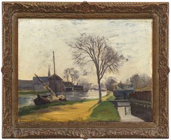 Kleine Stadt an einem Fluss - Adolf van Dijk