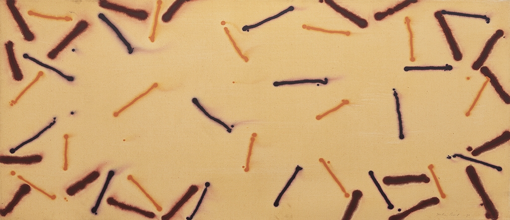 Artwork by John Peart, Stick Game II, Made of acrylic on canvas