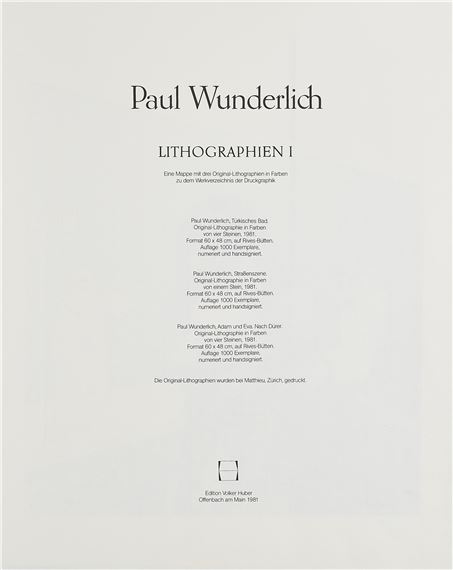 Paul Wunderlich | Lithografien I-III. (1981) | MutualArt