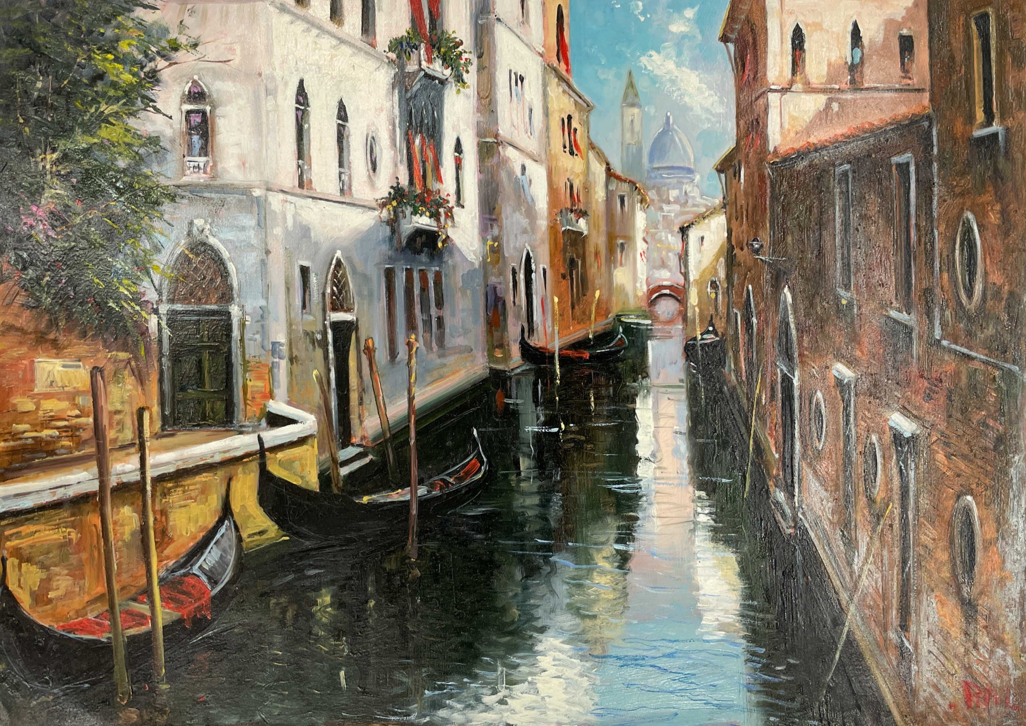 Artwork by Stan Pitri, Early Morning In Venice, Made of oil on canvas