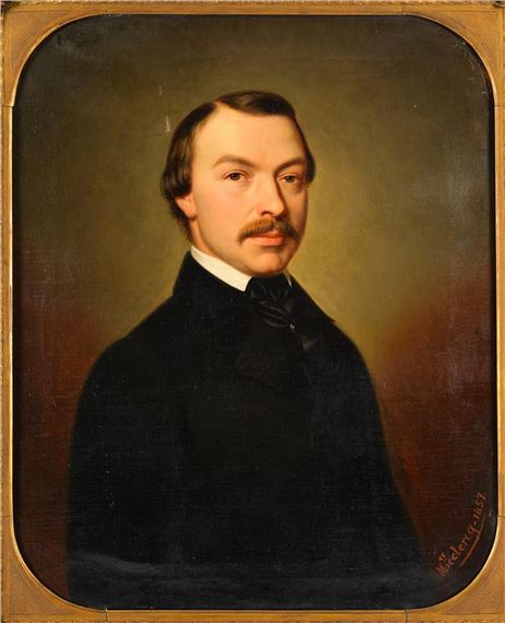 'Portret jongeman' by Maurice Leclercq, 1857