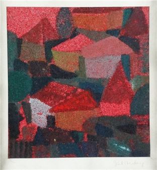 Tájkép, Házak - Gál Hedvig